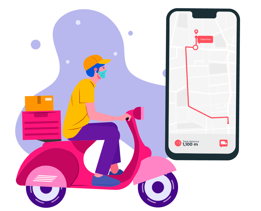 A person smiling while holding a bag of fresh groceries.